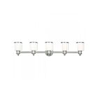 Livex Lighting 40215-91 Middlebush 5-Lights 500W Nickel brossé Luminaire de vanité