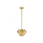 Livex Lighting 40401-12 Amsterdam 1-Lumière 60W Laiton satiné Suspendu