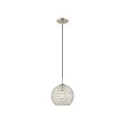 Livex Lighting 40440-91 Cassandra 1-Lumière 60W Nickel brossé Suspendu
