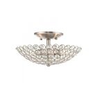 Livex Lighting Cassandra 40441-91 2-Lumières 120W Nickel brossé Plafonnier Semi Encastré