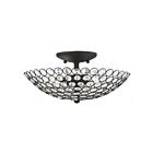 Livex Lighting Cassandra 40443-04 2-Lumières 120W Noir Plafonnier Semi Encastré