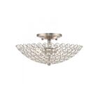 Livex Lighting Cassandra 40443-91 2-Lumières 120W Nickel brossé Plafonnier Semi Encastré