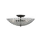 Livex Lighting Cassandra 40446-04 3-Lumières 180W Noir Plafonnier Semi Encastré