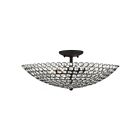 Livex Lighting Cassandra 40447-04 4-Lumières 240W Noir Plafonnier Semi Encastré
