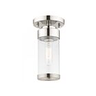 Livex Lighting Hillcrest 40480-05 1-Lumière 60W Chrome poli Plafonnier Semi Encastré