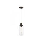 Livex Lighting 40614-07 Oakhurst 1-Lumière 75W Bronze avec accent laiton antique Suspendu