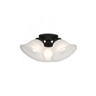 Livex Lighting Wynnewood 40727-04 3-Lumières 180W Noir Luminaire de plafond extérieur