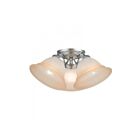 Livex Lighting Wynnewood 40729-81 3-Lumières 180W Nickel satiné Luminaire de plafond extérieur