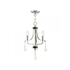Livex Lighting 40783-92 Laurel 3-lumières 180W Nickel brossé avec accents de bronze anglais Lustre