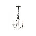 Livex Lighting 40793-04 Alessia 3-lumières 180W Noir Lustre