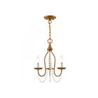 Livex Lighting 40793-48 Alessia 3-lumières 180W Feuille d'or antique Lustre