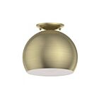 Livex Lighting Piedmont 40800-01 1-Lumière 40W Laiton antique Plafonnier Semi Encastré