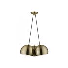 Livex Lighting 40803-01 Piedmont 3-Lumières 180W Laiton antique Suspendu