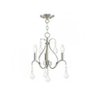 Livex Lighting 40843-91 Caterina 3-lumières 180W Nickel brossé Lustre