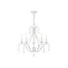 Livex Lighting 40845-60 Caterina 5-lumières 300W Blanc antique Lustre