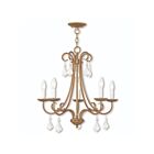 Livex Lighting 40875-91 Daphne 5-lumières 300W Feuille d'or antique Lustre