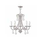 Livex Lighting 40875-92 Daphne 5-lumières 300W Nickel brossé Lustre