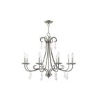 Livex Lighting 40878-92 Daphne 8-lumières 480W Nickel brossé Lustre