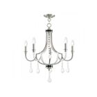 Livex Lighting 40885-92 Glendale 5-lumières 300W Nickel brossé avec accents de bronze anglais Lustre
