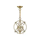 Livex Lighting 40903-01 Aria 3-lumières 180W Laiton antique Convertible Plafonnier semi encastré ou Lustre