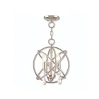 Livex Lighting 40903-35 Aria 3-lumières 180W Nickel poli Convertible Plafonnier semi encastré ou Lustre