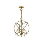 Livex Lighting 40904-01 Aria 3-lumières 180W Laiton antique Convertible Plafonnier semi encastré ou Lustre