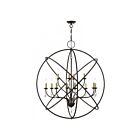 Livex Lighting 40909-07 Aria 12-lumières 720W Bougies en bronze avec finition en laiton antique Lustre
