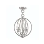 Livex Lighting 40913-05 Arabella 3-lumières 180W Chrome poli Convertible Plafonnier semi encastré ou Lustre