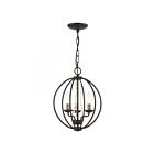 Livex Lighting 40913-07 Arabella 3-lumières 180W Bougies en bronze et laiton antique Convertible Plafonnier semi encastré ou Lustre