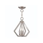 Livex Lighting 40922-91 Prism 2-lumières 120W Nickel brossé Convertible Plafonnier semi encastré ou Lustre