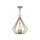 Livex Lighting 40923-01 Prism 3-lumières 180W Laiton antique Convertible Plafonnier semi encastré ou Lustre