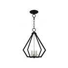 Livex Lighting 40923-04 Prism 3-Lumières 180W Noir avec grappe en nickel brossé Cabriolet Plafonnier semi-encastré ou Suspendu