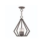 Livex Lighting 40923-07 Prism 3-lumières 180W Bronze Convertible Plafonnier semi encastré ou Lustre