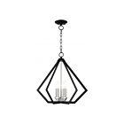 Livex Lighting 40925-05 Prism 5-lumières 300W Noir avec grappe en nickel brossé Lustre