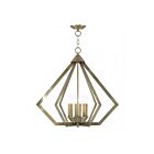 Livex Lighting 40926-04 Prism 6-lumières 360W Laiton antique Lustre