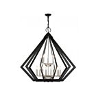 Livex Lighting 40928-04 Prism 15-lumières 900W Noir avec grappe en nickel brossé Lustre