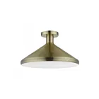 Livex Lighting Geneva 40950-01 1-Lumière 40W Laiton antique Plafonnier Semi Encastré