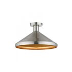 Livex Lighting Geneva 40950-91 1-Lumière 40W Nickel brossé Plafonnier Semi Encastré