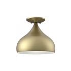 Livex Lighting Amador 40980-01 1-Lumière 40W Laiton antique Plafonnier Semi Encastré