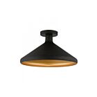 Livex Lighting Geneva 41020-04 1-Lumière 40W Noir Plafonnier Semi Encastré