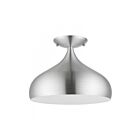Livex Lighting Amador 41050-66 1-Lumière 40W Aluminium brossé Plafonnier