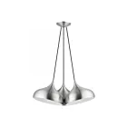 Livex Lighting 41053-66 Amador 3-Lumières 180W Aluminium brossé avec accents chromés polis Suspendu