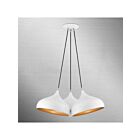 Livex Lighting 41053-69 Amador 3-Lumières 180W Blanc brillant avec accents en chrome poli Suspendu