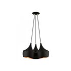 Livex Lighting 41083-04 Waldorf 3-Lumières 180W Noir Suspendu
