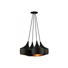 Livex Lighting 41084-04 Waldorf 4-Lumières 240W Noir Suspendu