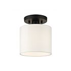 Livex Lighting Meridian 41094-04 1-Lumière 60W Noir Plafonnier Semi Encastré