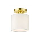 Livex Lighting Meridian 41094-12 1-Lumière 60W Laiton satiné Plafonnier Semi Encastré