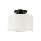 Livex Lighting Meridian 41095-04 1-Lumière 60W Noir Plafonnier Semi Encastré