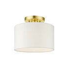 Livex Lighting Meridian 41095-12 1-Lumière 60W Laiton satiné Plafonnier Semi Encastré