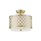 Livex Lighting 41107-33 Arabesque 2-Lumières 80W Or doux Plafonnier Semi Encastré